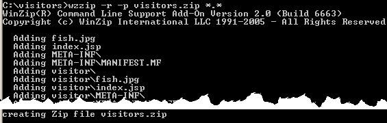 Zip the files