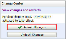 Activate changes