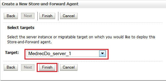 Target managed server