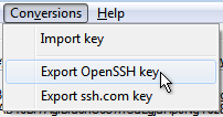 Save private key in OpenSSH format