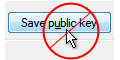 Do not click Save public key button