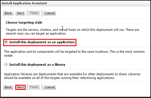 Choose targeting style