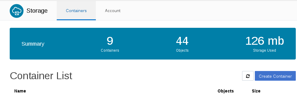 Create Container Button