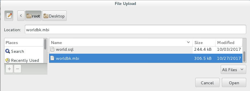 Upload Files Dialog