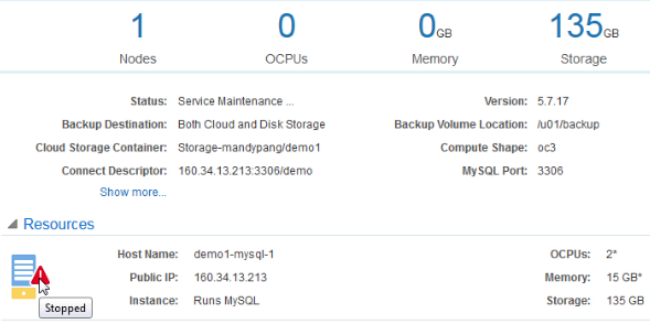 Icon for service stopped