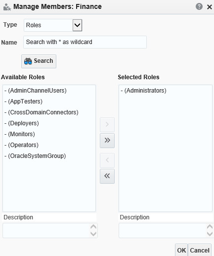 Add a role to the new application role
