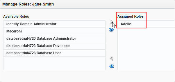 assign Adelie role to user Jane