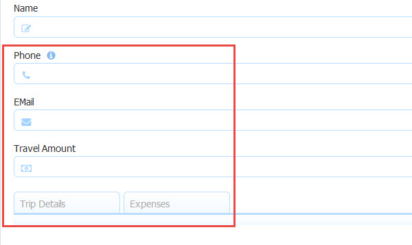 Form body with controls
