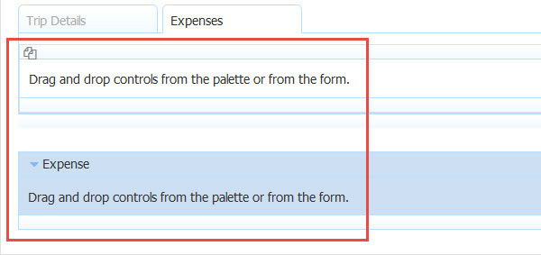 Expenses tab with controls