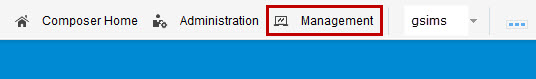 Global toolbar showing user with administrator privileges
