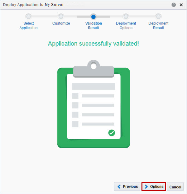 Validation Results step
