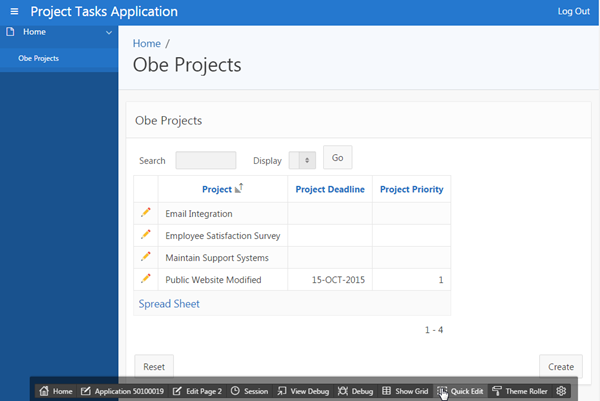 Creating and Running a Database Application Using Oracle Application ...