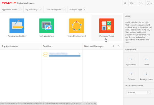 Installing an Application into Your Database Schema Service