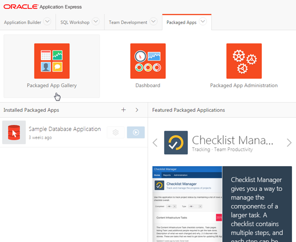 Installing an Application into Your Database Schema Service