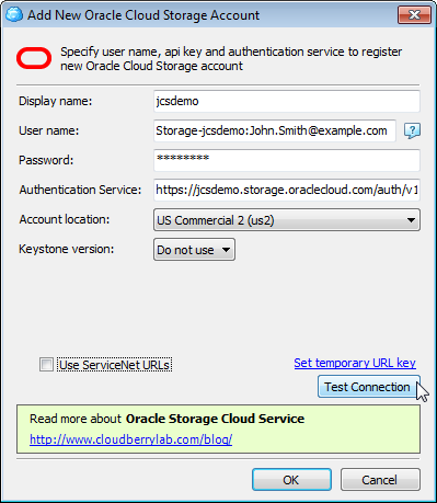Add New Oracle Cloud Account