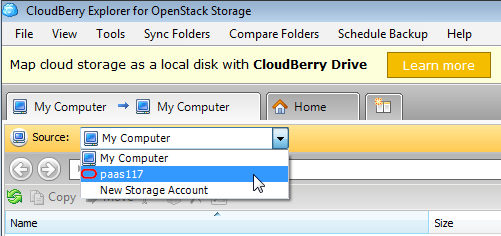 Select New Rregistered Account