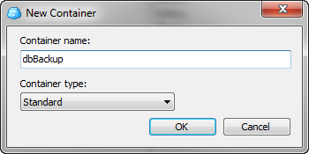 Create New Container for Database Backup