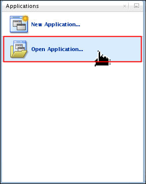 Open application menu