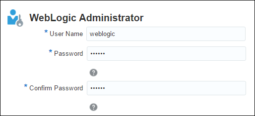 WebLogic Administrator page