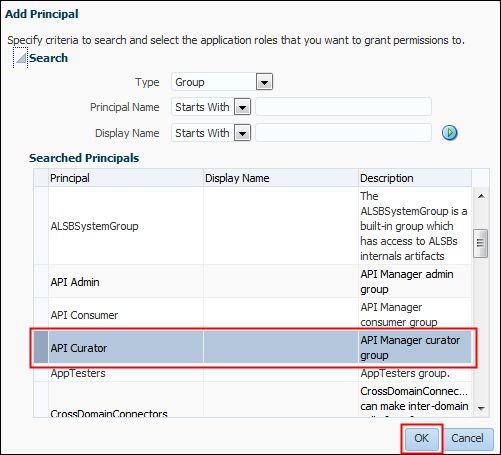 Add Principal results page