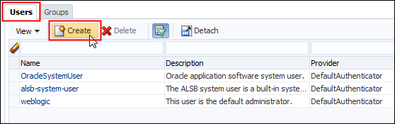 Users and Groups page