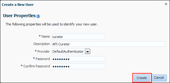 Create a New User page