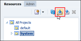 Resources tab with session enabled
