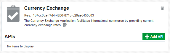 Currency Exchange application section