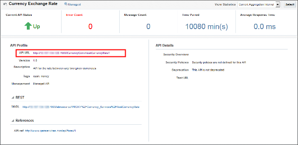 Currency Exchange Rate Details page