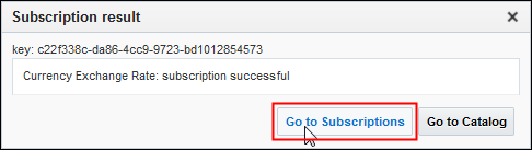 Subscription result page