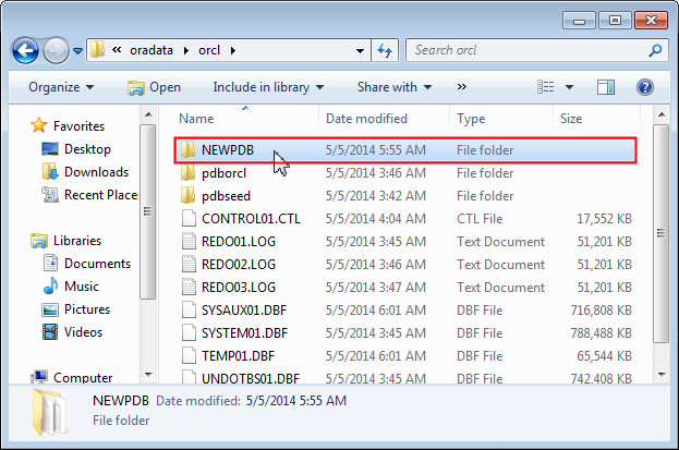 Creating a New Pluggable Database