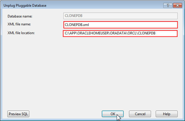 Unplugging the Cloned Database
