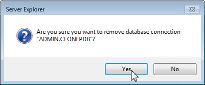 Unplugging the Cloned Database