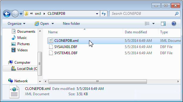 Unplugging the Cloned Database
