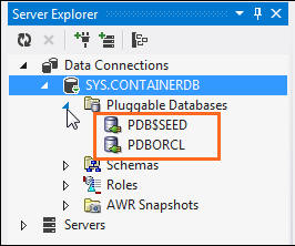 Using Multitenant Container Databases in Visual Studio