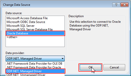 Creating an ODP.NET, Managed Driver Connection