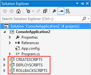 Creating a Console Application and Oracle Database Projects