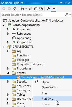 Generating the Create Script