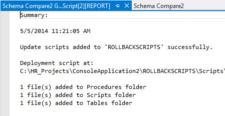 Generating Rollback Scripts