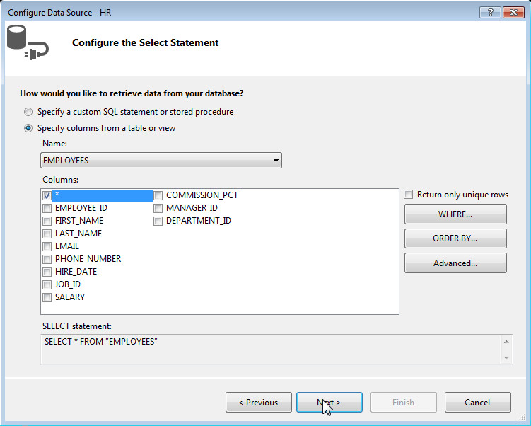 Creating a Data Source