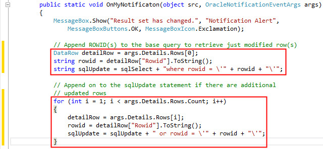 Adding a Callback Routine to Update Client Data After a Change Notification