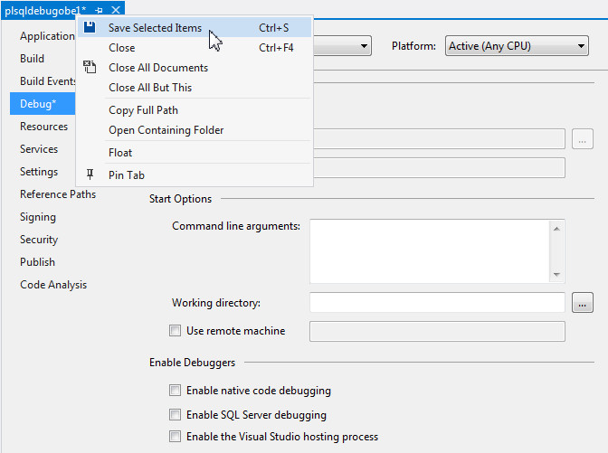 Configuring the Debugging Environment