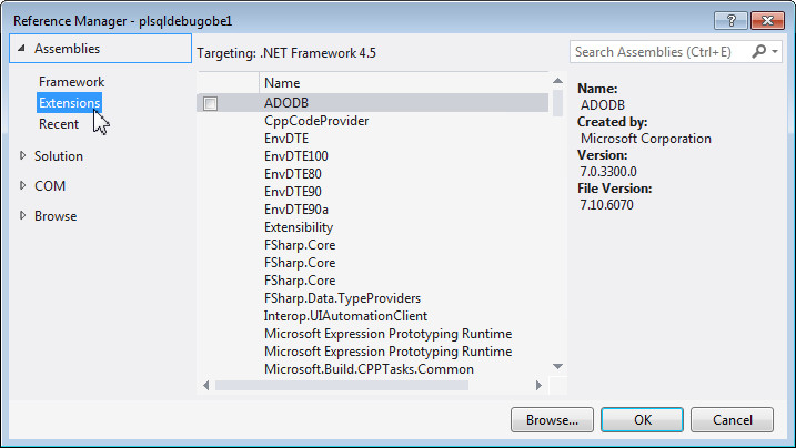 Creating a Project in Visual Studio