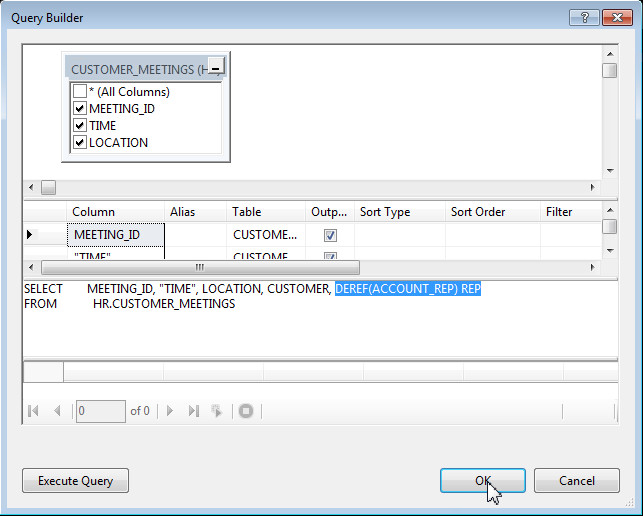Modifying the Application to Access REFs to Object Data