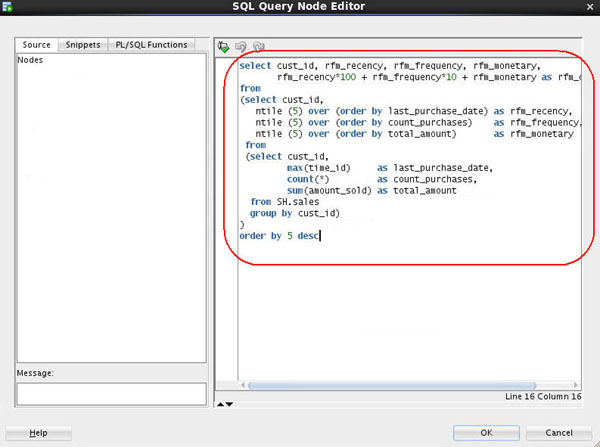 Using the SQL Query Node With Oracle Data Miner 4.1