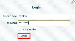 Enterprise Manager Login page