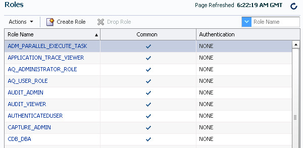 Roles page