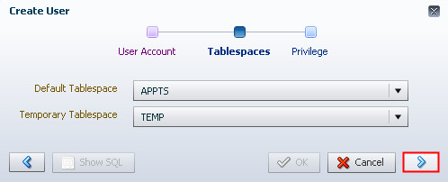 Create User page - Step 2