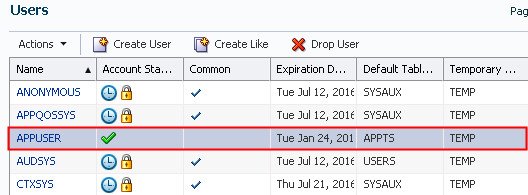 Users page