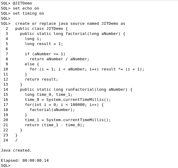 Develop and Diagnose JDBC Programs and Java Classes in the Database